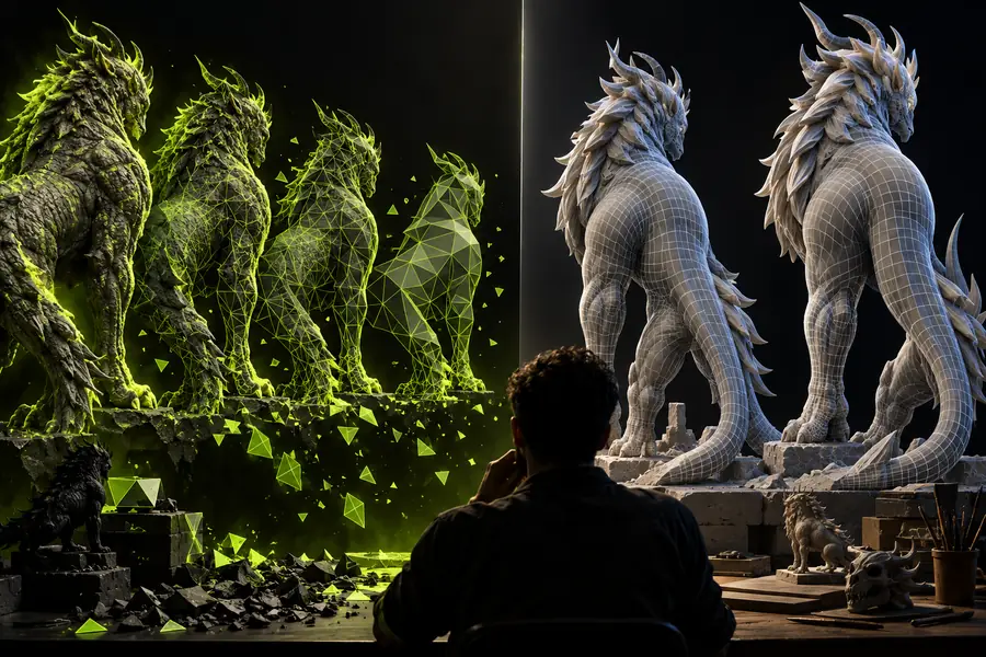 Illustration accompanying the comparison of GLB reduction and 3D modeling